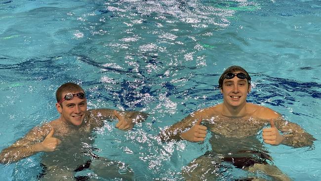 Queensland's latest Thunder men internationals - Marcus Berehulak and Reilly Townsend, tonight at the Valley pool.