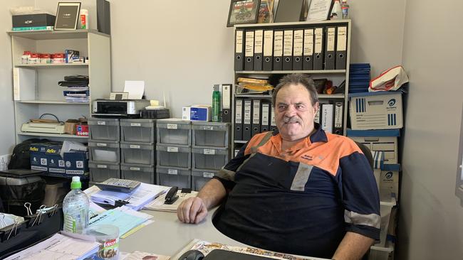 Former Western Suburbs Magpie Bruce "The Sloth" Gibbs at his business in Oberon.