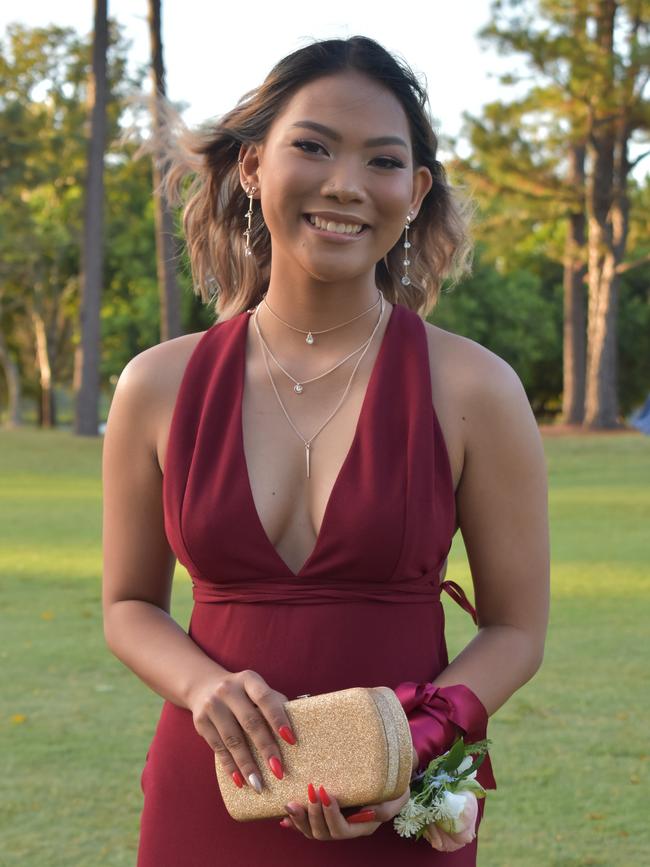 Letecia Abalde at the Pioneer State High School formal at the Mackay Golf Course on Friday November 20. Picture: Zizi Averill
