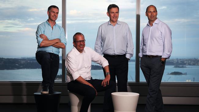 Barrenjoey Capital‘s founding partners (L-R) Chris Williams, John Cincotta, Brian Benari and Guy Fowler.