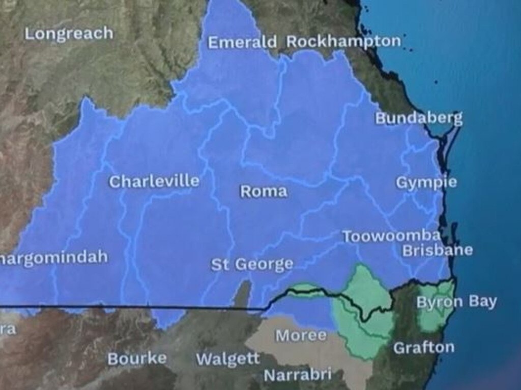 Areas the Bureau has on flood watch. Photo: BOM