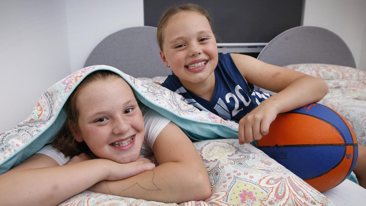 Victorian sisters Elodie, 10, and Imogen, 8, get plenty of sleep and exercise to keep them healthy and happy. Picture: David Caird