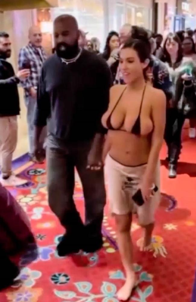 Censori celebrated her birthday at the resort with husband Kanye West. Picture: TMZ/BACKGRID