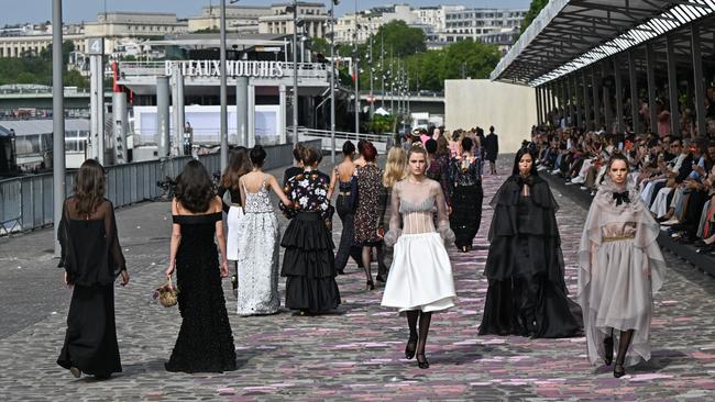 Chanel Haute Couture show on the Seine at Paris Fashion Week. Picture: Getty Images