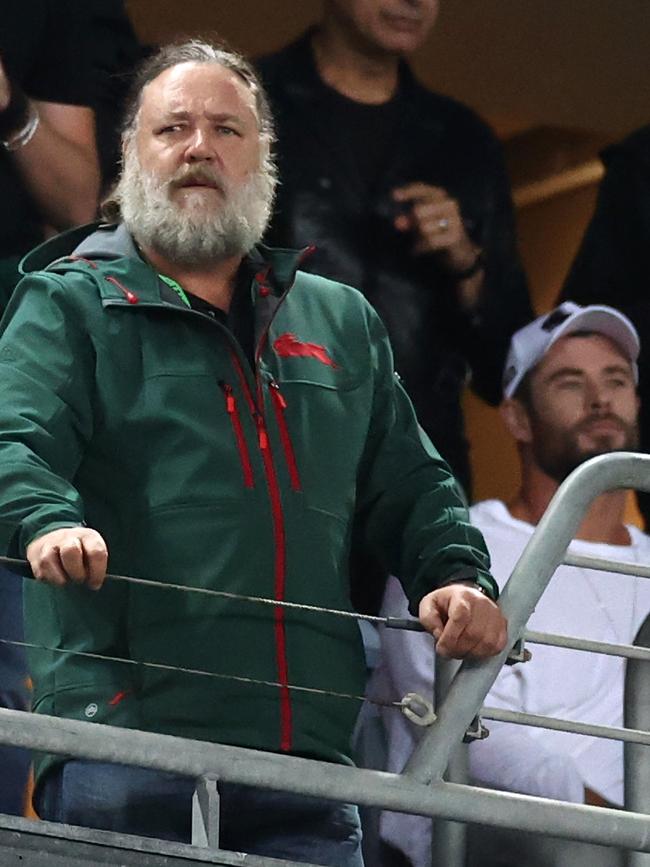 Actor Russell Crowe grew a bushy beard for his role as Zeus in Thor. Picture: Cameron Spencer/Getty