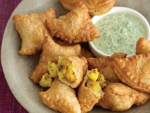 Vegetable samosas.