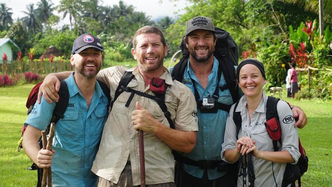 The Professor, Fletch, Hindy and Jess Yates on the Kokoda Trail.