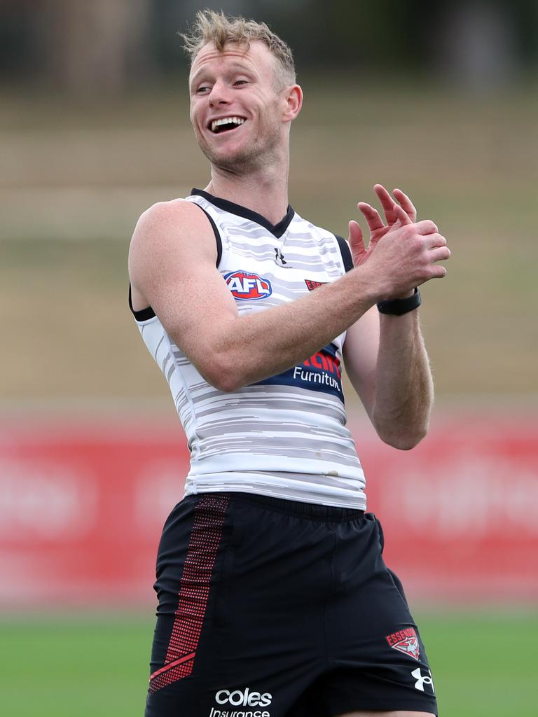 Nick Hind has transitioned to the halfback line at Essendon.