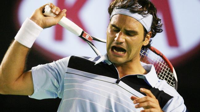 Roger Federer couldn’t keep it together.
