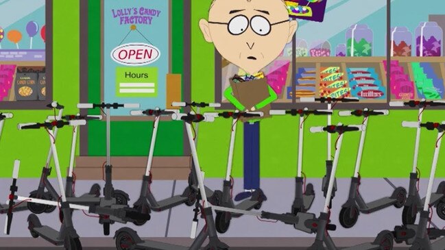 Scooter sharing companies were recently spoofed on South Park due to their popularity.