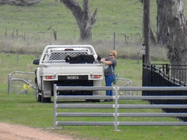 Natasha Crossman leaving Mr Dunbar’s property "Pandora". Picture: Nathan Edwards