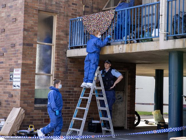 wabs were taken of the balcony railing. Picture: NCA NewsWire / Dylan Coker