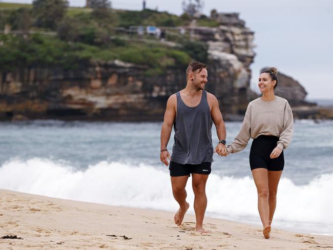 Coogee’s Matt Sammut and Danika Gillis at Coogee Beach. Picture: Sam Ruttyn