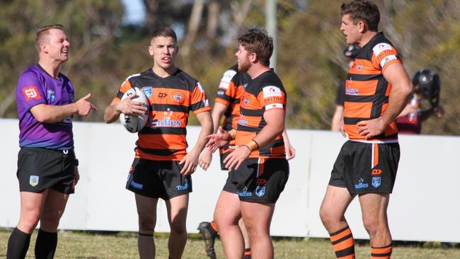 ‘Tower’ stands well above the rest on the footy field. Picture: Dorian Cobb