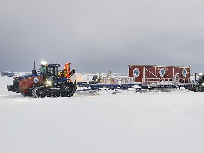 Million Year Ice Core traverse train. Picture: AAD