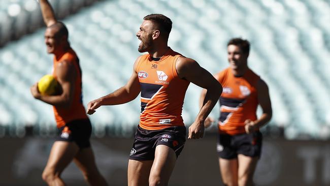 Stephen Coniglio at Giants training last week.