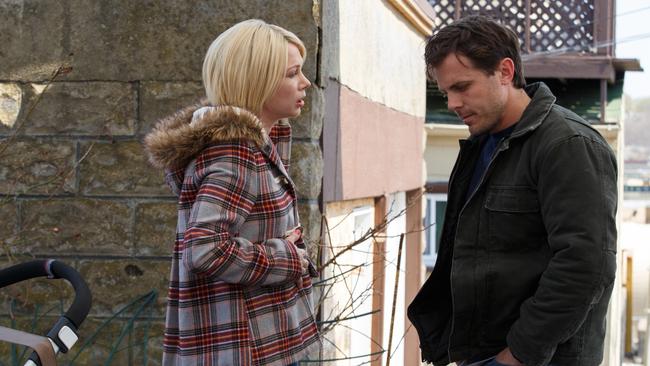 Michelle Williams and Casey Affleck in a scene from Manchester By the Sea.