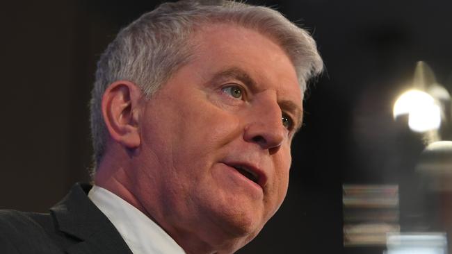 Shadow Employment Minister Brendan O'Connor delivers his address to the National Press Club in Canberra, Wednesday, December 12, 2018.  (AAP Image/Lukas Coch) NO ARCHIVING