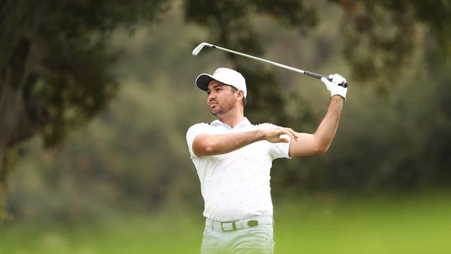 Jason Day managed to get through four rounds the Zozo Championship with his injured neck not 100 per cent. Picture: Ezra Shaw/Getty Images