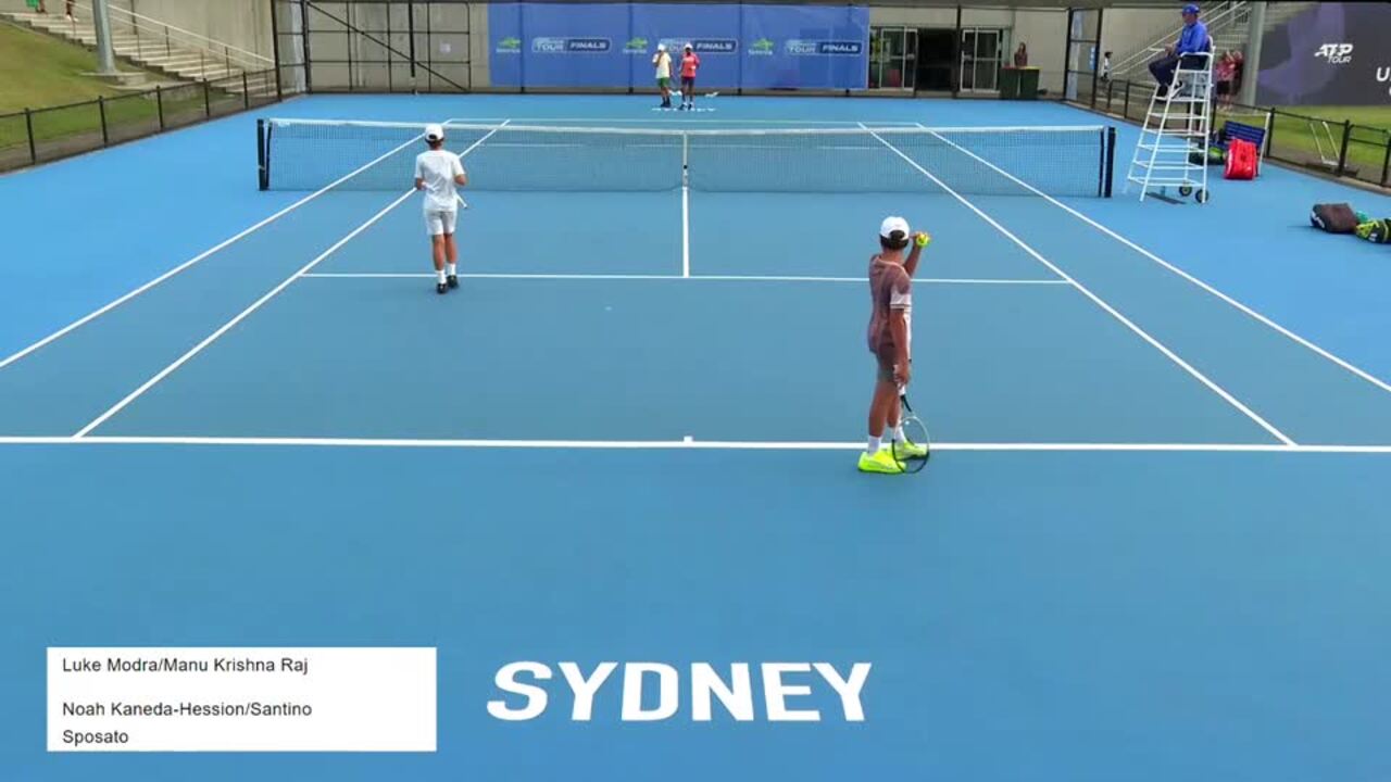 Replay: Luke Modra/Manu Krishna Raj v Noah Kaneda-Hession/Santino Sposato (U12 Boys Doubles) – 2024 Tennis Australia Junior Tour Masters U12, U14 Day 3