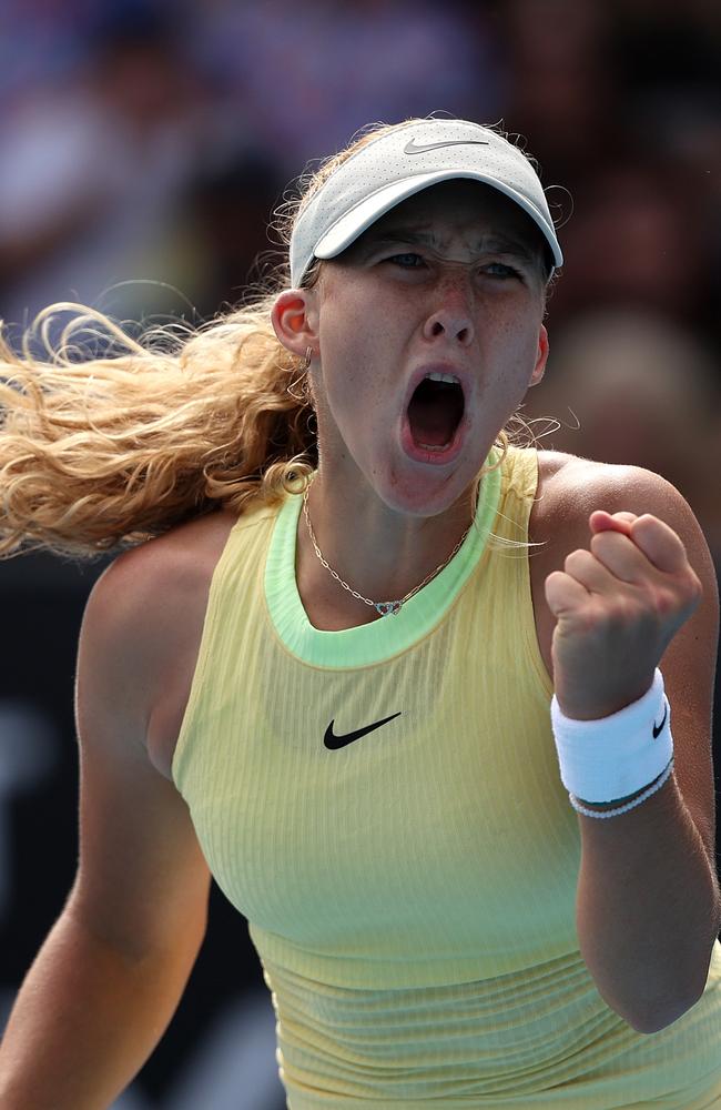 Andreeva only made her grand slam main-draw debut last year. Picture: Julian Finney/Getty Images