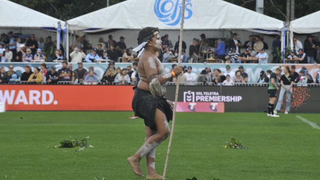 Denzel Donovan at the NRL Indigenous Round match between Cronulla Sharks and Gold Coast Titans at C.ex Stadium. Photo: Tim Jarrett