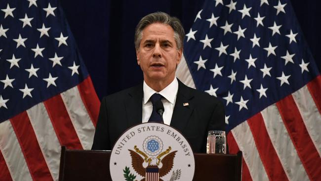 US Seceretery of State Antony Blinken at the ASEAN summit in Phnom Penh this week. (Photo by Tang Chhin Sothy / AFP)