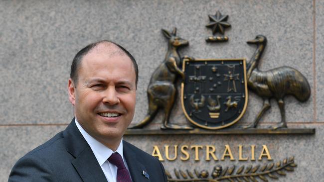 Treasurer Josh Frydenberg arrives at the Treasury on October 5, 2020, in Canberra. Picture: Sam Mooy/Getty Images