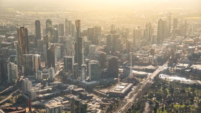 Aerial view of Melbourne. Picture: Benjawan Sittidech/ Getty Images.