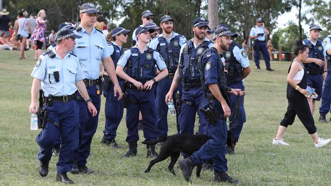 There was a heavy police presence at the festival. Picture: David Swift