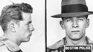 James Bulger's mug shot from Boston Police in 1953. Picture: Boston Police via AP.