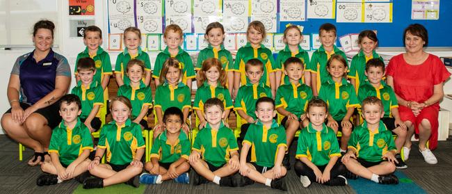 Proserpine State School 2022 Prep class. (L-R) Back row: Teacher Aide: Biannca Sturma, William White, Victoria Bennett, Liam Stoneham, Jessica Richardson, Alexis Sherwood, Scarlett Rasmussen, Thomas Camm, Macey King, Teacher Christine Dobe; middle row: Jaxon McDowall, Aubree McKellin, Neytiri Mount, Evie Johnston, Ollie Moylan-Constantine, Troy Patullo, Evie Kelly, Mason Giaquinto; front row: Tyrion Wilson, Kelsey Magee, Kayden London, Oliver Crane, Mackenzie Beck, Oliviah Gerhard, Eric Altmann. Picture: Michaela Harlow MKY2022PREP