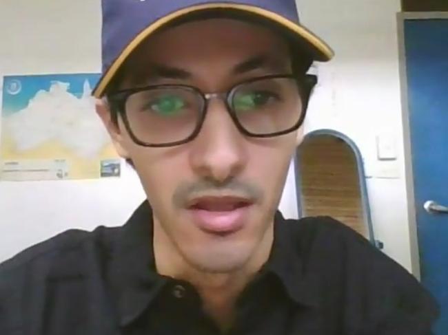 In a video distributed online by friends, Mohammed Matar Alshalawi spoke of his fears that he would be detained by the Saudi Arabian government.