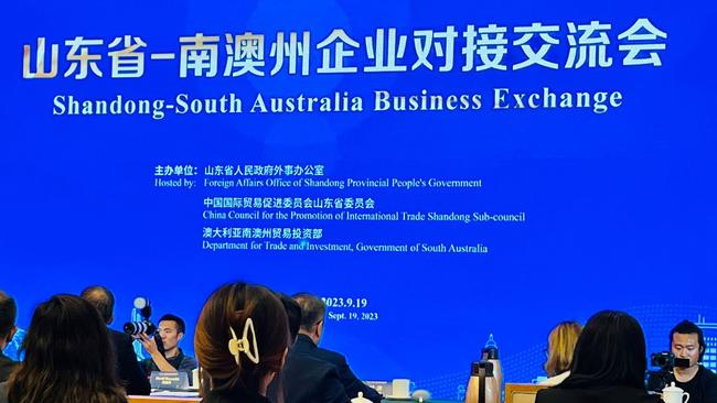 A delegation led by Premier Peter Malinauskas is travelling in China to showcase South Australian business and maintain people-to-people links. On Tuesday, September 19, 2023, the delegation met with Chinese leaders in Jinan, the capital of Shandong Province. Picture: Supplied