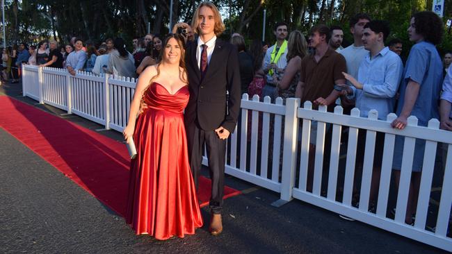 Katie Green and Jayden Hehir at the North Rockhampton High School Formal 2023.