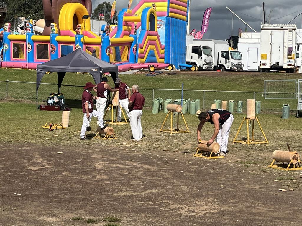 The woodchop at the Fraser Coast Show.