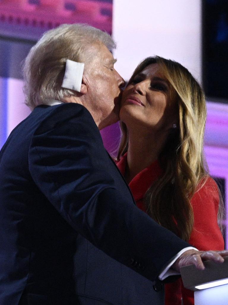 Donald and Melania Trump at the Republican National Convention on July 18. Picture: Brendan Smialowski/AFP