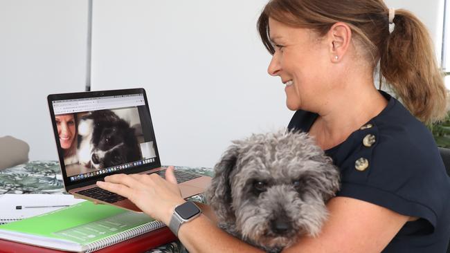 Dr Seina Capp talks with customer Nicole Summer. Picture: David Crosling