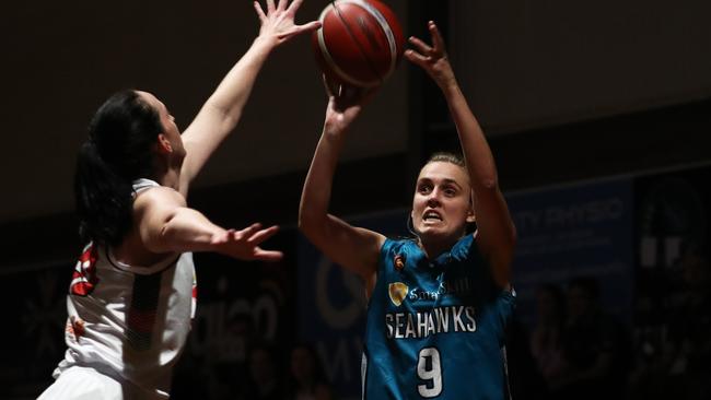 Lauren Jansen of the North Gold Coast Seahawks. Picture: Jason O'Brien