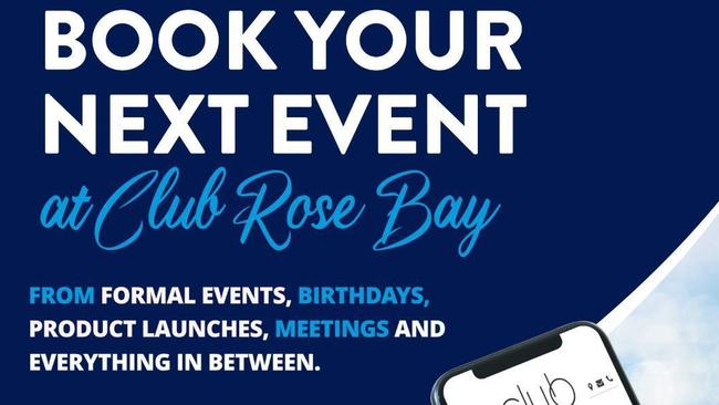 Despite being closed, Club Rose Bay’s socials are still suggesting guests to book an event at the venue.