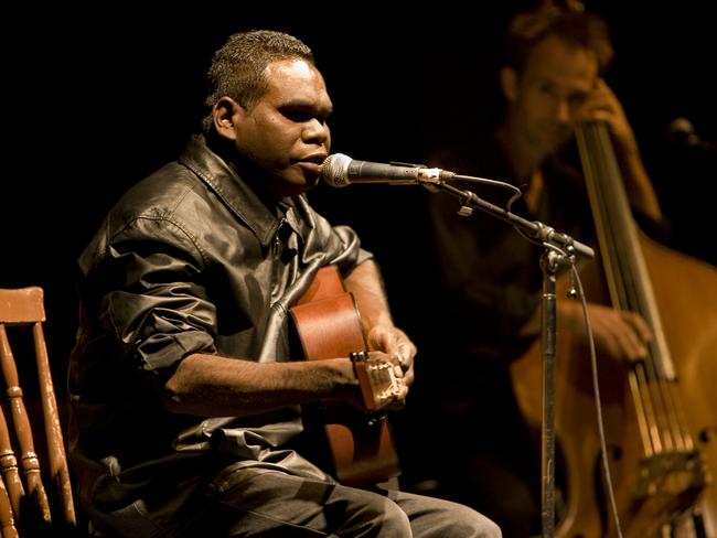 Gurrumul playing at the Enmore Theatre in 2008 . Picture by  Sam Karanikos