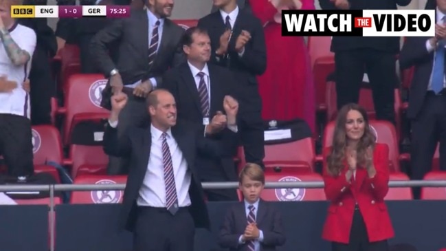 Prince William, Kate Middleton and George go wild over England Euros win (BBC Sport)