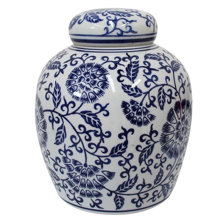 Tapestry ginger jar