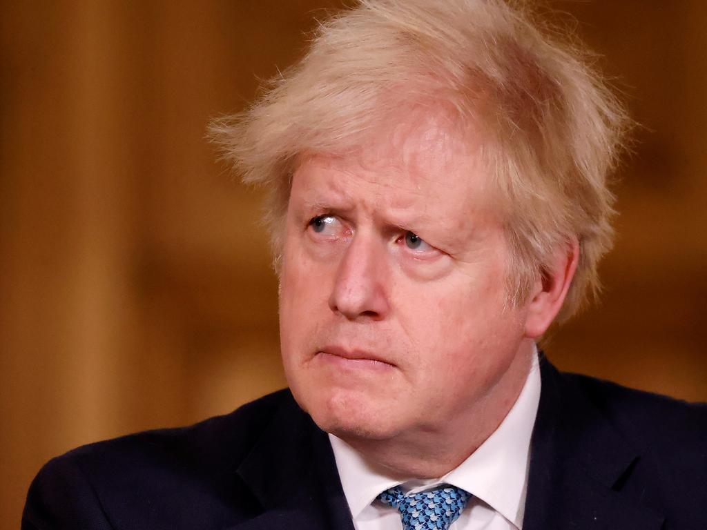 Britain's Prime Minister, Boris Johnson, has asked people living in high risk areas not to leave and risk spreading the new mutant strain of COVID any further. Picture: Tolga Akmen – WPA Pool/Getty Images