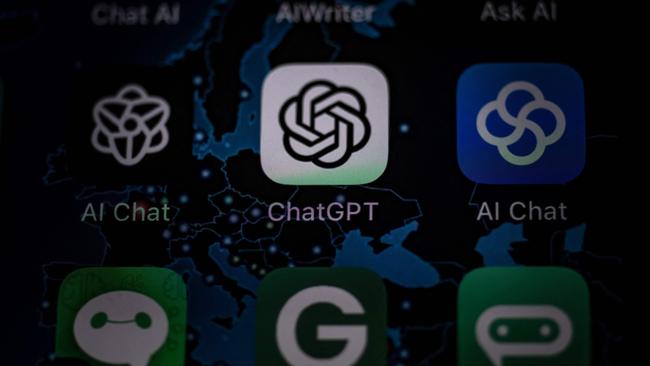 AI (Artificial Intelligence) smartphone app ChatGPT is one of many tools that can be used to generate answers to essays and assignments, but the vast majority of students say they wouldn’t use it to cheat. Picture: Olivier Morin / AFP