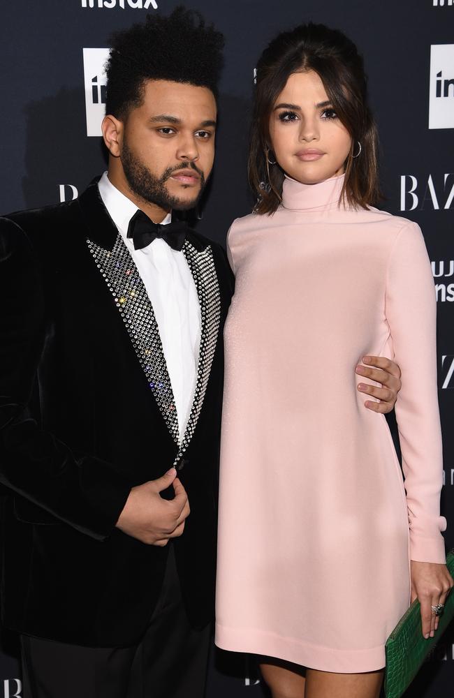 The Weeknd and his ex-girlfriend Selena Gomez in 2017. 