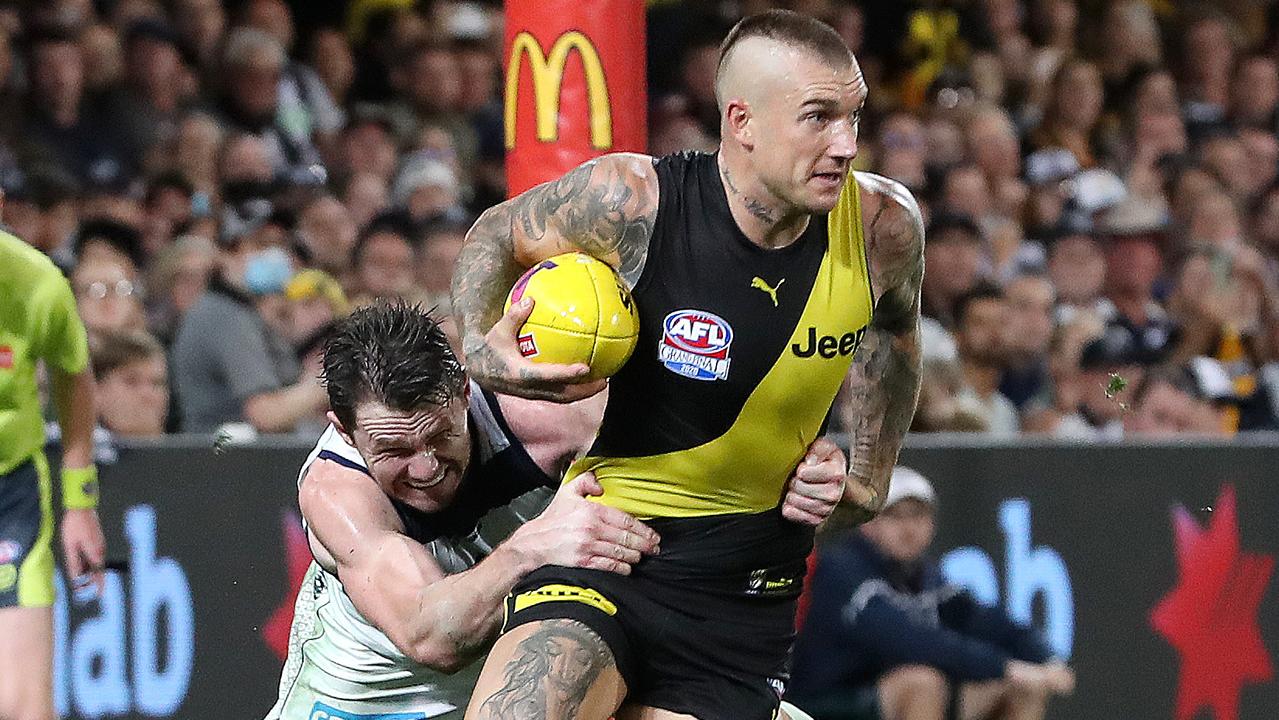 Dustin Martin is one of the top players in the AFL, let alone at Tigerland. Picture: Sarah Reed