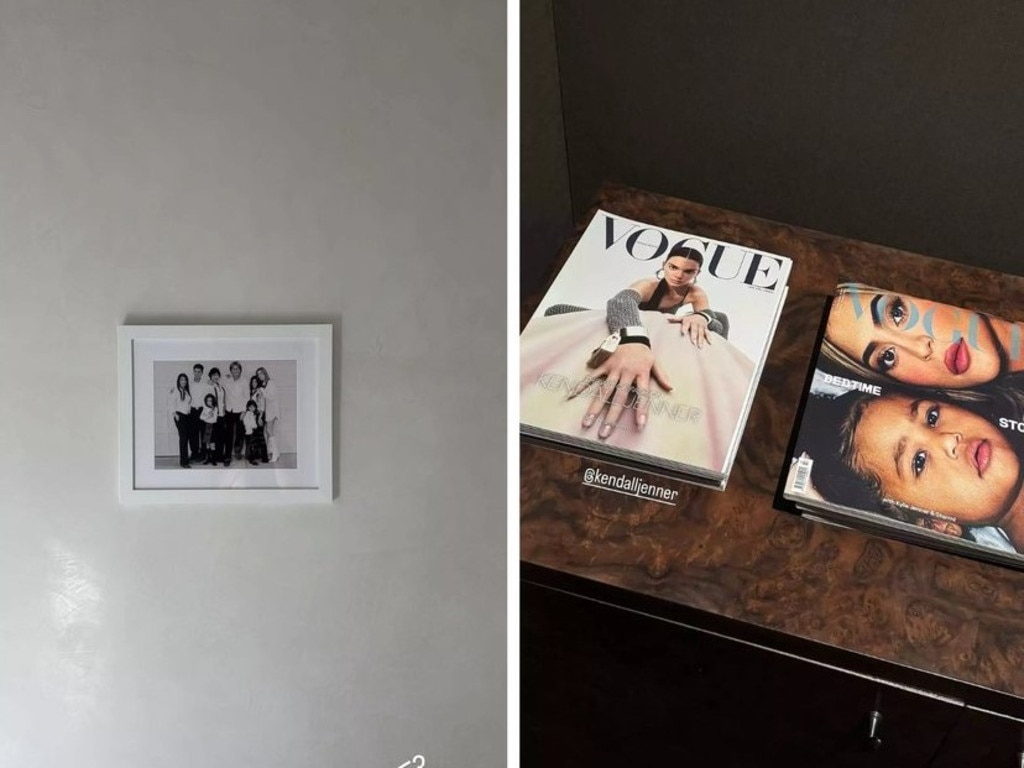 She also shared photos of the family-inspired pieces she has scattered throughout her mansion. Picture: Instagram/Kylie Jenner