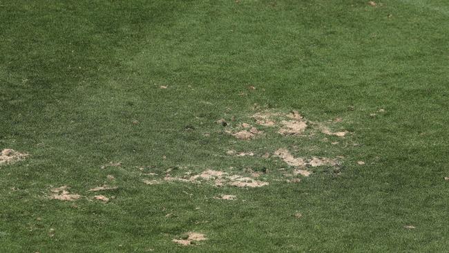 The Sydney Cricket Ground after it was damaged during Waratahs’ rugby game.