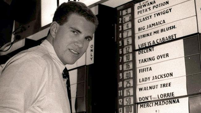 In January 1993, described as a “high roller” student, Matthew Perrin took over from bookie Laurie Bricknell for the day and took close to $400,000 in bets at the Gold Coast Magic Millions. picNathan/Richter.